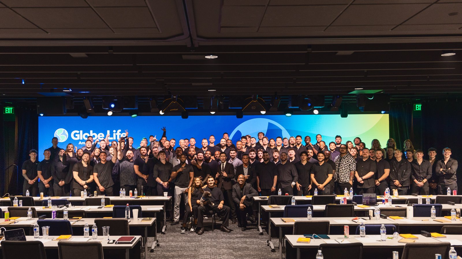 Team at luxury retreat