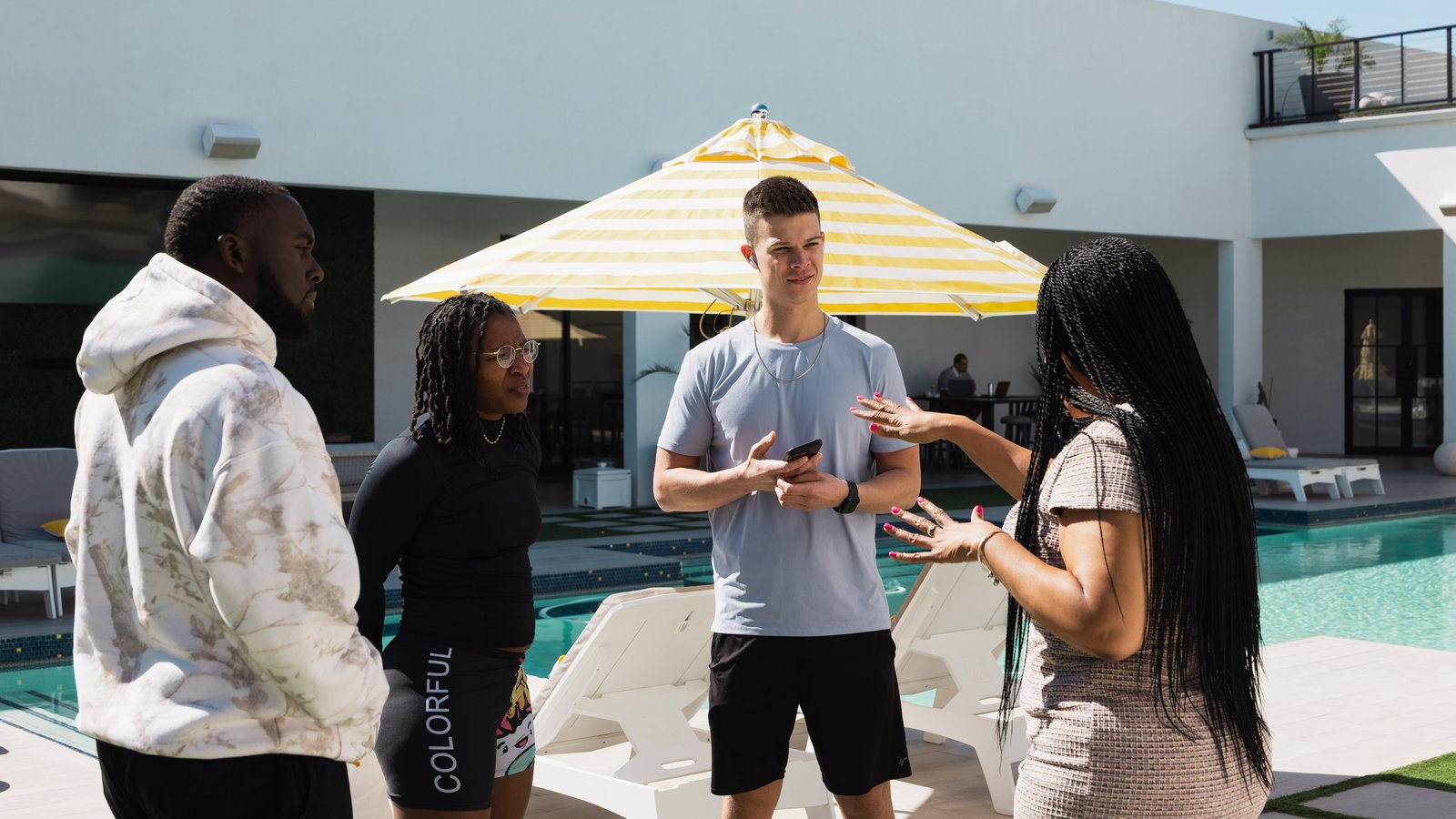 Team gathering at sales day